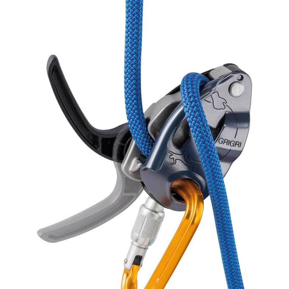 PETZL Grigri Bremskraftunterstütztes Sicherungsgerät Kletterausrüstung Aluminium Blau