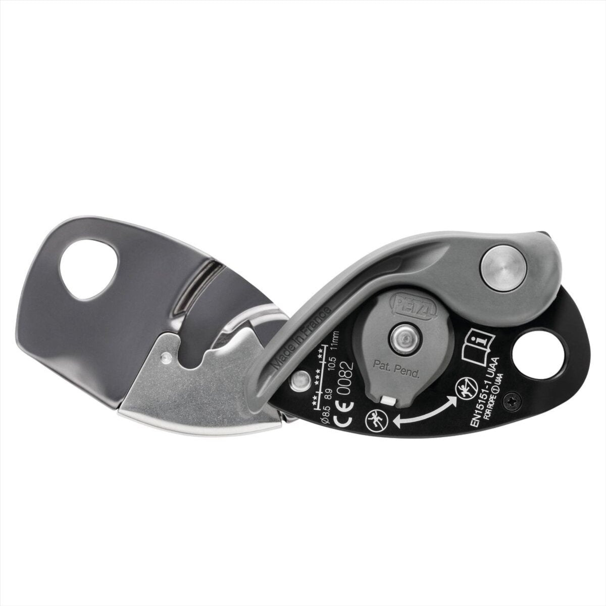 PETZL GRIGRI® + Sicherungsgerät, unterstütztes Bremsen, 8,5–11 mm Seile, Klettern, Lila