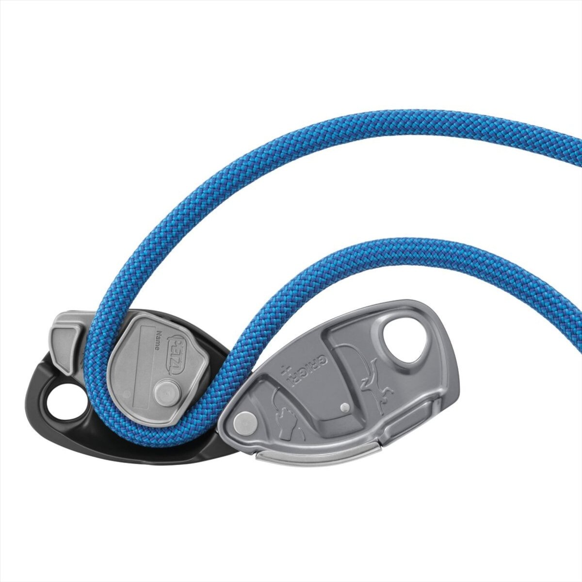 Petzl GRIGRI+ Sicherungsgerät, unterstütztes Bremsen, Anti-Panik, 8,5–11 mm Seile, Orange