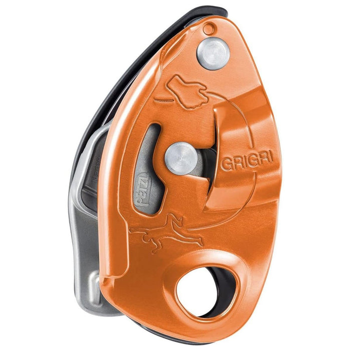 PETZL GRIGRI+ Belay Device Assisted Braking Rock Climbing Rappelling Orange - GoMilitar