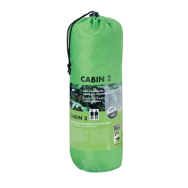 Green  package of insects net with 'Cabin 2' branding on a white background