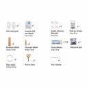 List of medical supplies with corresponding quantities on a white background