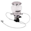 Primus EasyLight Duo gas lantern with compact design and metal frame for bright camping and hiking illumination