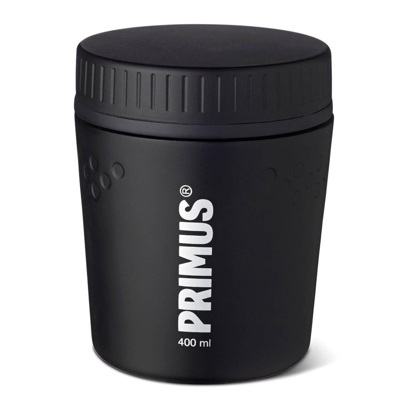 Black Primus Trailbreak vacuum insulated jug with 400ml capacity for camping and outdoor heat retention flask.