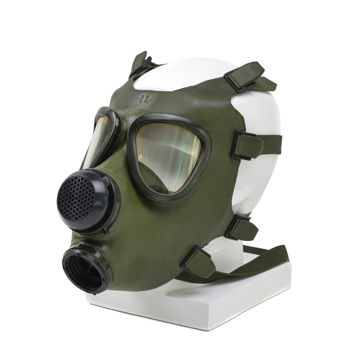 Rumänische M74 Gasmaske Vollgesichts-NBC-Atemschutzmaske Vintage oliv Militärüberschuss