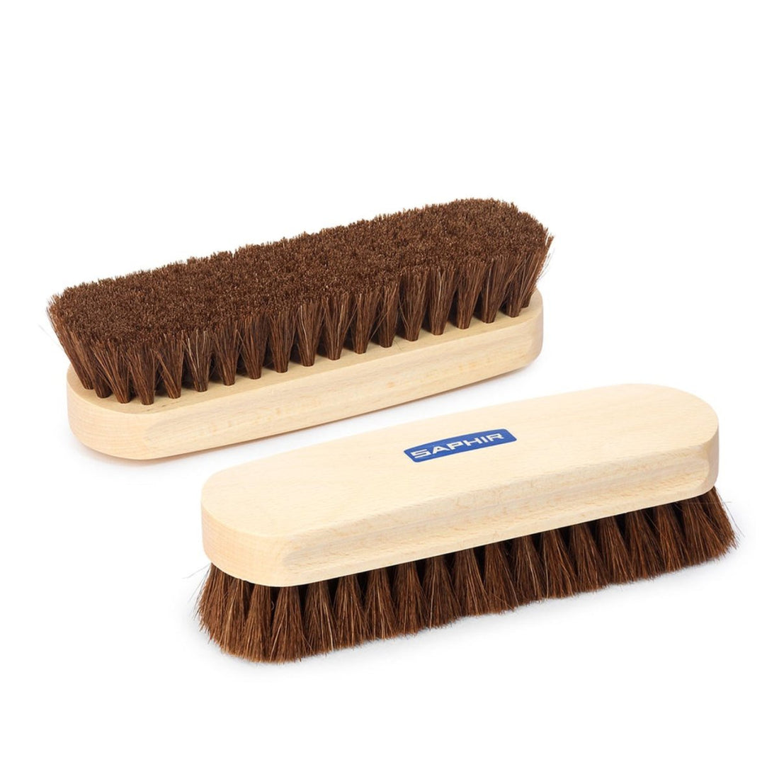 Saphir Rosshaar-Schuhbürste, 18 cm, für Leder, Stoff, Schuhe, Kleidung, Natur