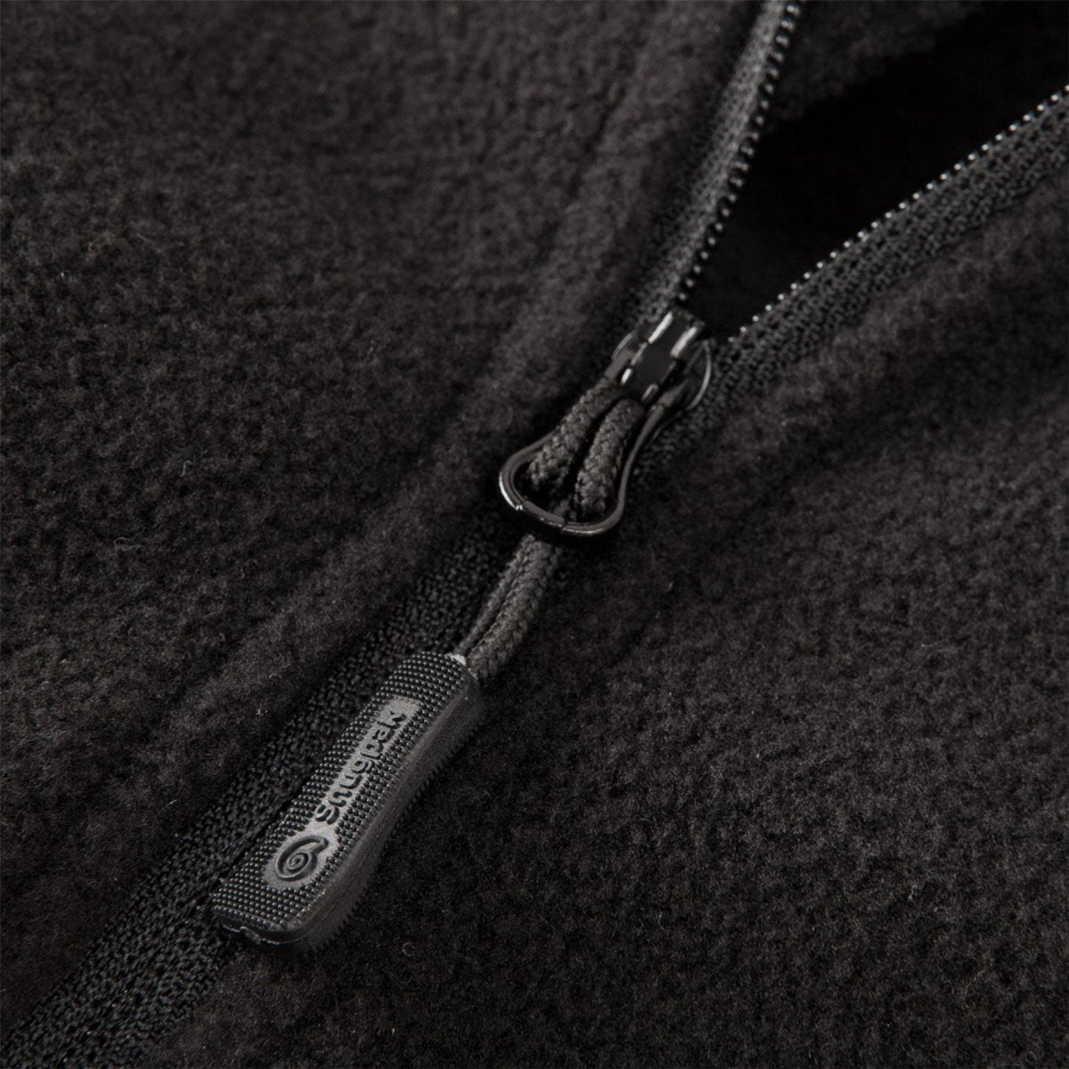 Snugpak IMPACT Fleecejacke, weicher Stehkragen, Kinnschutz, 1/4-Reißverschluss, Schwarz