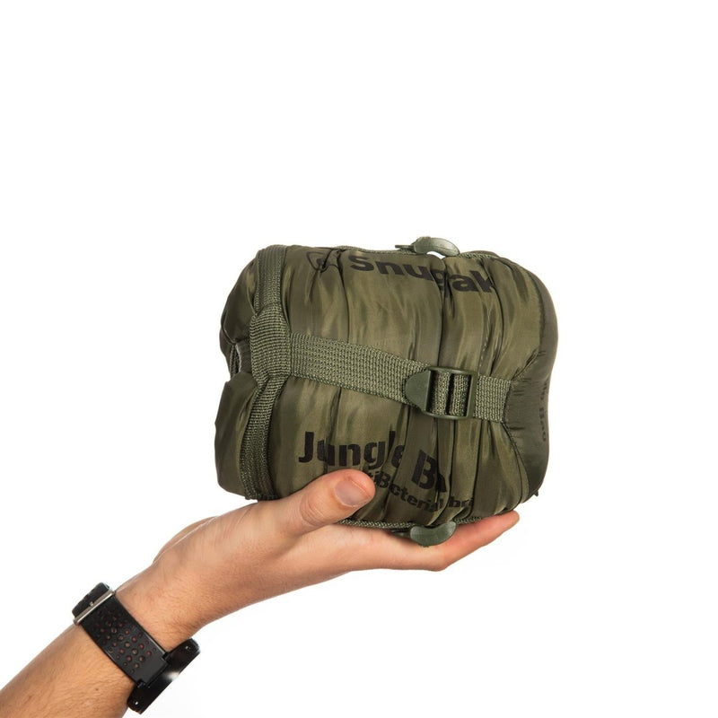 Snugpak Schlafsack 220 cm integrierter Mückennetzkompressionsbeutel Olive