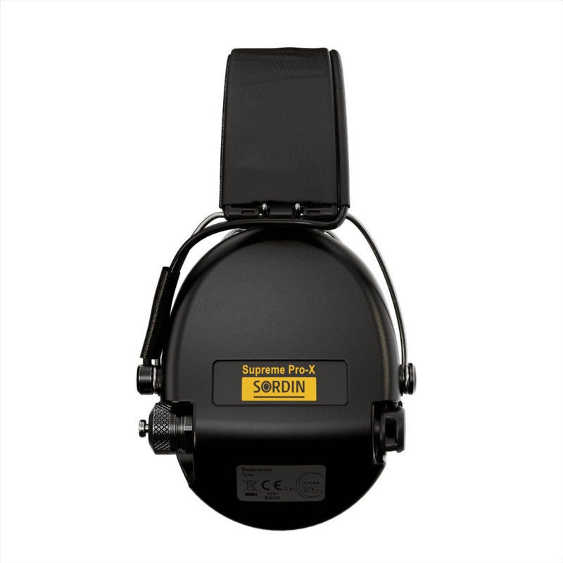 Sordin Supreme Pro-X LED Electronic Shooting Hearing Protection Headset Black