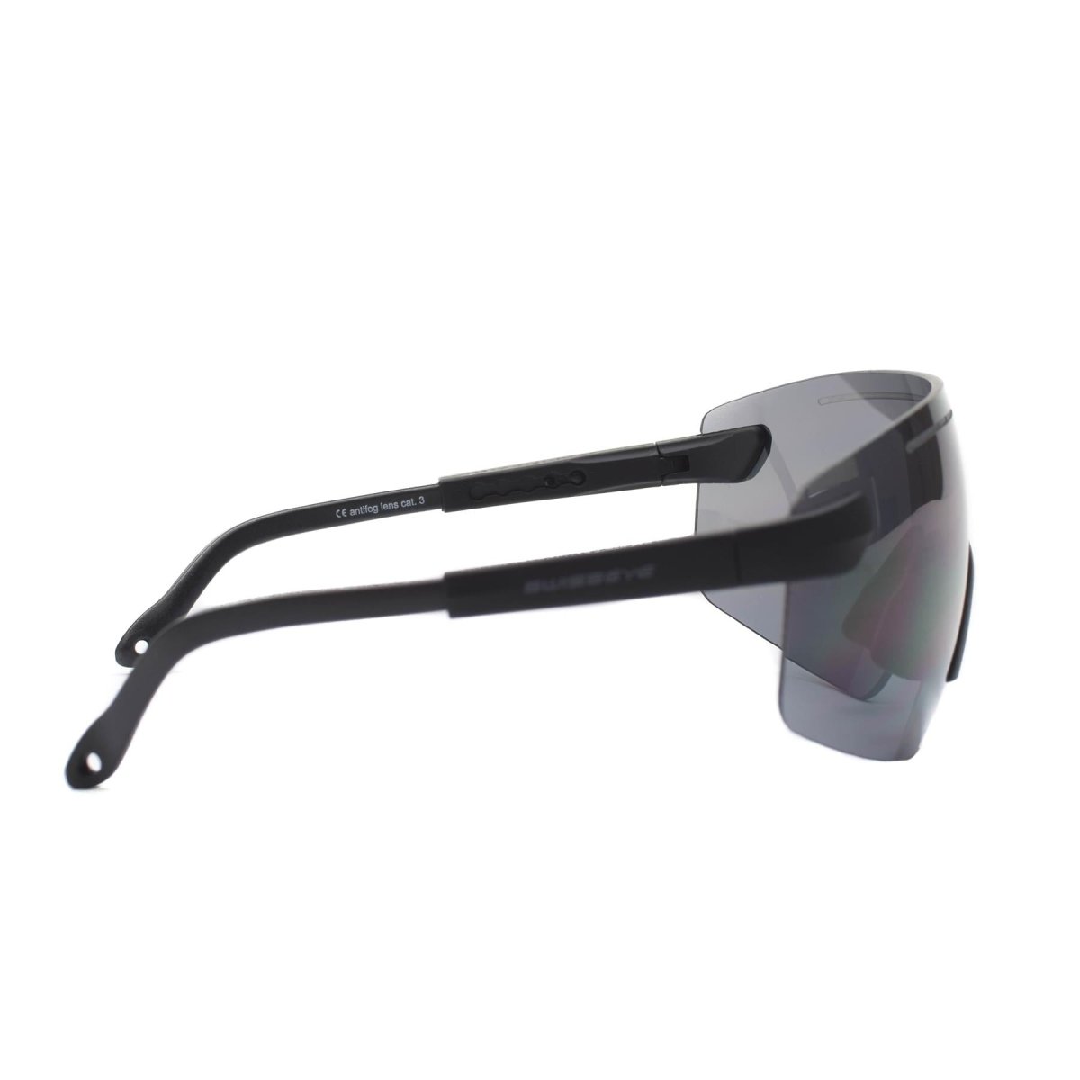 SWISS EYE Schießbrille Augenschutzbrille breit Antibeschlag schwarze Linse UV400 Schutzbrille