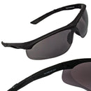 Black wide lens SWISS EYE tactical shooting glasses with UV400 protection and antifog ballistic lenses