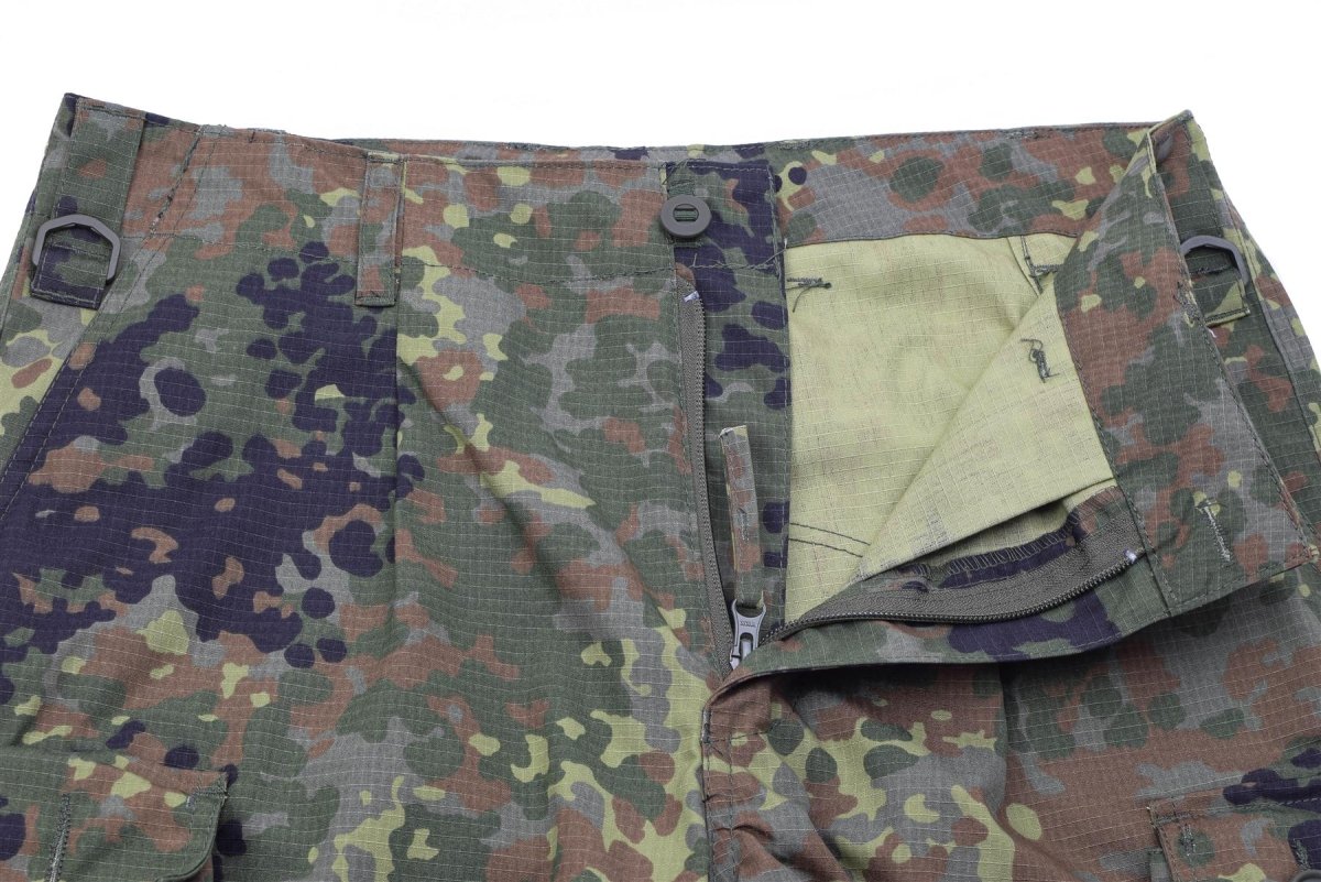 TACGEAR Feld-Cargo-Kampfhose der deutschen Armee im Flecktarn-Camouflage-Ripstop-Stil