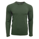 TEXAR military green long sleeve thermal undershirt designed for warmth, durability, and moisture-wicking in cold conditions.