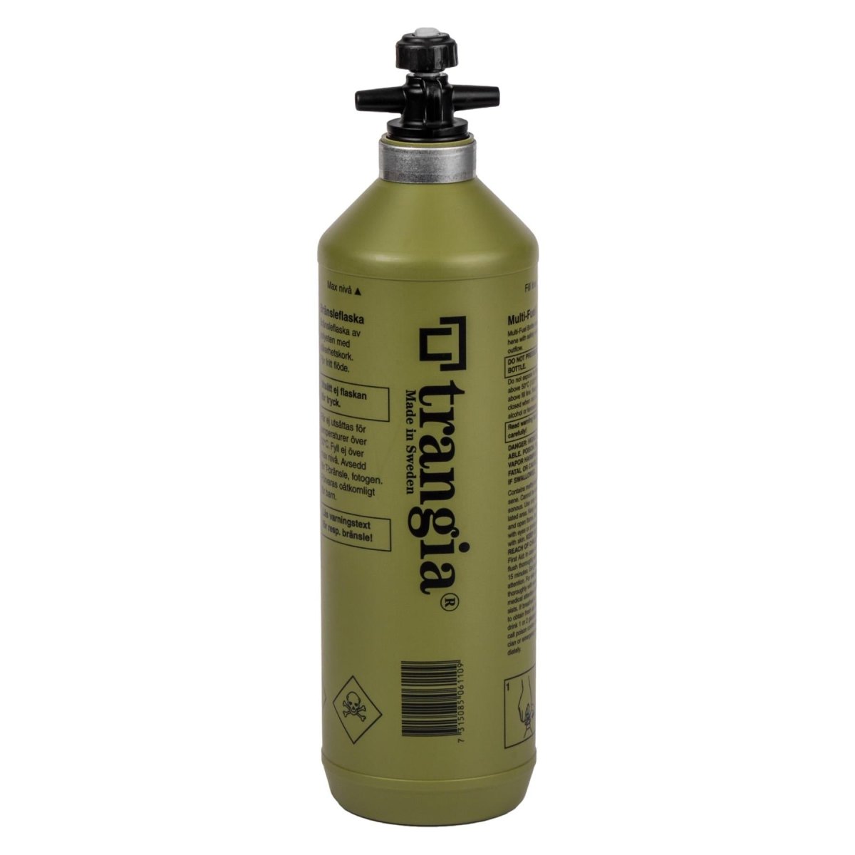 Trangia Flüssigbrennstoffflasche Benzinbrenner Polyethylenflasche Outdoor Wandern Olive