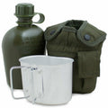 Feldflasche M1 im US Army-Stil mit Deckel und Alice-Clips US-Militär
