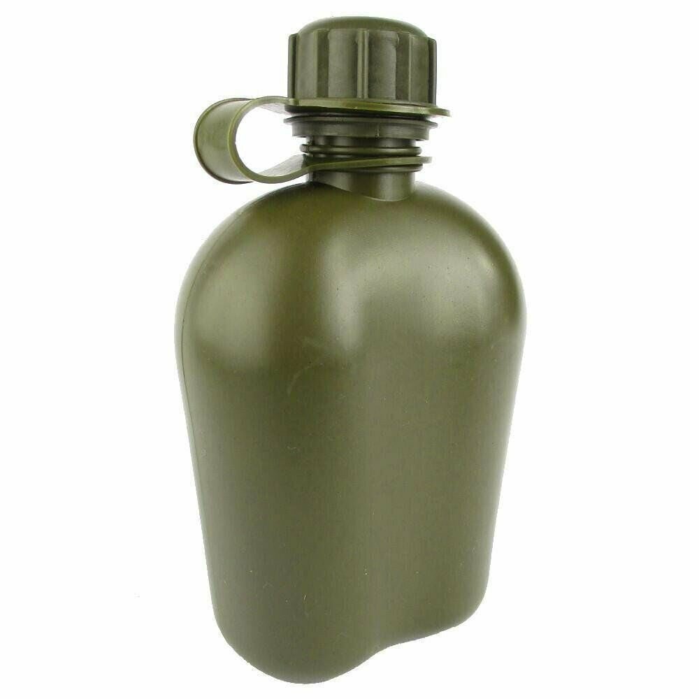 Feldflasche M1 im US Army-Stil mit Deckel und Alice-Clips US-Militär