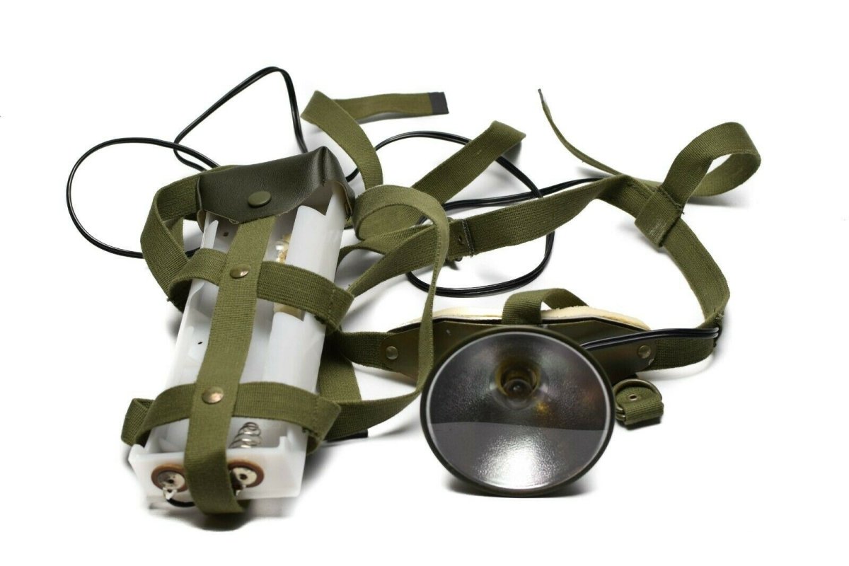 Vintage schwedische Militär Armee Stirnlampe Stirnlampe Taschenlampe NEU