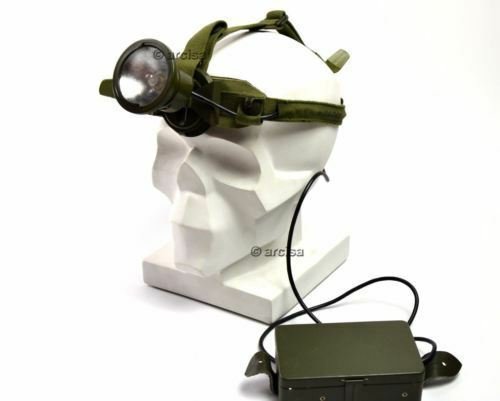 Vintage schwedische Schweden Militär Armee Stirnlampe Stirnlampe Taschenlampe