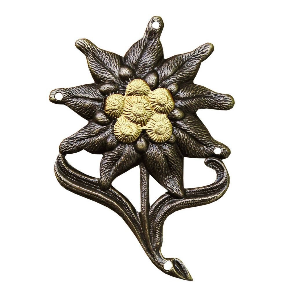 Original Deutsche Armee Mütze Gebirgstruppe Abzeichen Abzeichen Mütze Kokarde Edelweiß