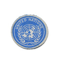 Original Vereinte Nationen Loop Patch rund Klett Patch Outdoormarke blau weiß NEU
